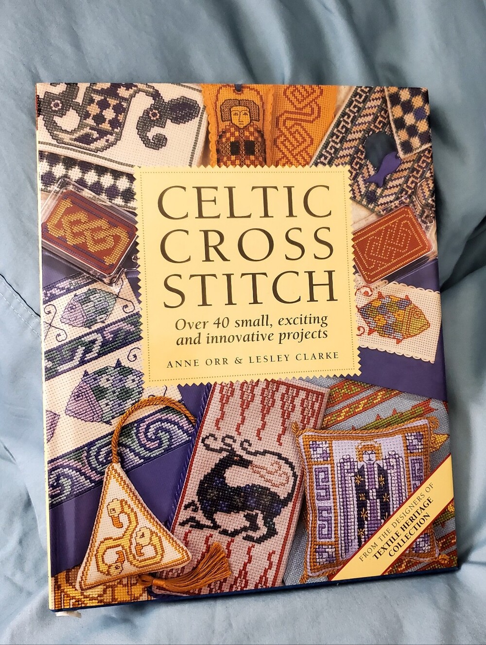 Celtic Cross Stitch Book - Yellow Cover By Anne Orr & Lesley Clarke